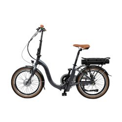 Електрически велосипед (e-bike) с интелигентен механизъм за сгъване, двигател на предното колело 36V с 50Nm (250W), литиево-йонна батерия 36V/10.4Ah, V-brakes и спирачка coaster и LCD дисплей!