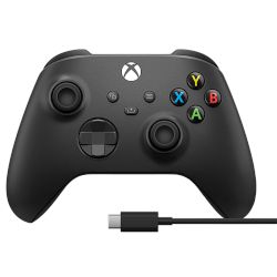 Обновен Xbox Controller - Carbon Black, с релефни повърхности и изискана геометрия за подобрен комфорт по време на gaming! Сега с USB-C кабел 2,75m!