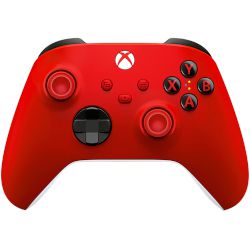 Обновен Xbox Controller - Pulse Red, с релефни повърхности и изискана геометрия за подобрен комфорт по време на gaming!