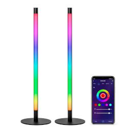 Създай подходящата атмосфера с YODA Smart Corner Lamps, променяйки осветлението на пространството си с гласови команди и уникални цветови мотиви (Static, Dynamic, Music Sync)!