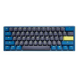 Механична gaming клавиатура със среден размер (60%), с дизайн QUACK Mechanics, регулируем наклон, Double-shot клавиши от PBT и суичове Cherry MX Blue!