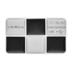 С модерен дизайн и малки размери, Lamtech Multi Card Reader USB 2.0 предоставя on-the-go гъвкавост на достъпна цена!