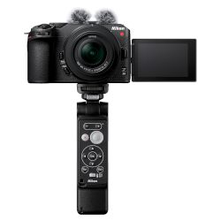 Фотоапарат за vlogging от Nikon. Z 30 се предлага с обектив NIKKOR Z DX 16-50mm f/3.5-6.3 VR, трипод-грип SmallRig и специално разработени ветробрани SmallRig!