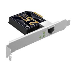 Мрежов адаптер 2.5 Gigabit PCIe (PCI Express 2.1) за изключителна скорост и ниска латентност, със Standard/Low-Profile Brackets, поддръжка на QoS и гъвкава съвместимост (Windows/Linux).