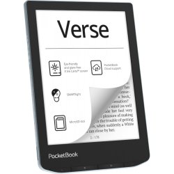 PocketBook Verse разполага с щадящ очите сензорен дисплей E Ink Carta™ 6", поддръжка на 25 формата, Wi-Fi и облачни услуги за пазаруване, управляване, синхронизиране!