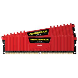 RAM памети Vengeance LPX DDR4 с общ обем 16GB за висока производителност, с built-in червени heat spreaders, идеално допълнение към стила на твоята система!