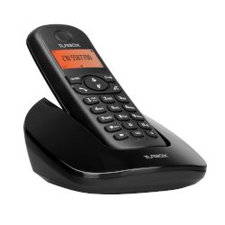 Модерен безжичен телефон с голям дисплей, телефонен указател с 20 контакта и ECO Mode!