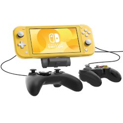 Свързваш, играеш, зареждаш с Dual USB PlayStand на HORI, подобрявайки gaming изживяването с Nintendo Switch Lite и Nintendo Switch!