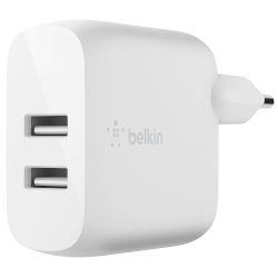 С два порта USB-A по 12W, зарядното на Belkin ти позволява да зареждаш с лекота смартфони, powerbanks, таблети и други съвместими устройства!