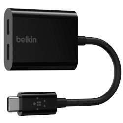 CONNECT™ USB-C™ Audio + Charge на Belkin ти позволява да зареждаш смартфона си и да слушаш музика едновременно!