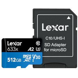 С акцент върху високата производителност и сигурността, новите карти памет Lexar® High-Performance 633x microSDHC™/microSDXC™ UHS-I предоставят скорост на четене до 100MB/s!