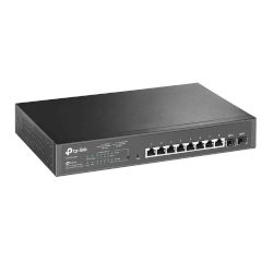 Компактен 10-портов Gigabit Smart PoE Switch с поддръжка 8-Port PoE+ (802.3af/at) и обща мощност 150W, IGMP snooping, 802.1p CoS / DSCP QoS и съвместимост с платформата Omada SDN!