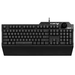 Gaming клавиатура с технология 19-key-rollover (NKRO), суичове Tactile TUF Gaming, динамично осветление RGB, подсилен корпус с устойчивост на течности, програмируеми клавиши и софтуер Armoury Crate!