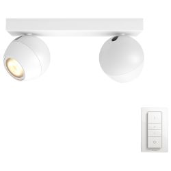 Регулирай всяка насочена лампа поотделно, за да подчертаеш стаята и да имаш незабавен контрол с включения Hue dimmer switch или Bluetooth!