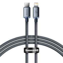 Тънък и гъвкав кабел Type-C към Lightning на Baseus с дължина 1.2 метра. Позволява бързо зареждане и трансфер на данни!