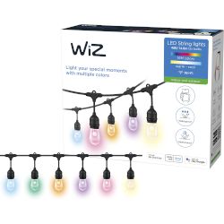 Водоустойчиви нисковолтови крушки String на WiZ с адаптивно осветление и пълна цветова гама! Използват се в съществуваща WiF мрежа и се контролират чрез WiZ app или с гласа ти!