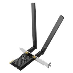PCIe AX1800 Wi-Fi 6 Bluetooth® 5.2 с две антени за по-широко покритие на сигнала, с подобрена WPA3 защита и обратна съвместимост (802.11ax/ac/a/b/g/n)!