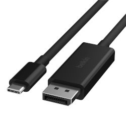 Кабел USB-C към DisplayPort 1.4 (2m) за пренос на сигнал с резолюции до 8K@60Hz и 4K@144Hz, със скорост на трансфер на данни 32,4 Gbit/s и поддръжка за HBR3, DSC и HDCP 2.2!