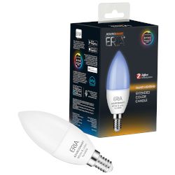 Крушка с регулируема цветна и бяла светлина AduroSmart ERIA E14 Candle Color за висококачествено осветление, което предлага неограничени възможности!
