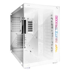 Компютърна кутия със закалено стъкло отстрани и отпред, съвместима с дънни платки Mini-ITX, Micro-ATX, ATX и E-ATX и различни системи за водно охлаждане!