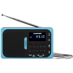 Преносимо FM радио с възможност за съхранение на 50 радиостанции, изход 3.5 mm за слушалки, както и USB порт и слот microSD!