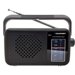 Елегантно и лесно за използване FM радио с аналогов приемник и мощност 0,8W (RMS), телескопична антена и възможност за захранване с кабел или батерии!