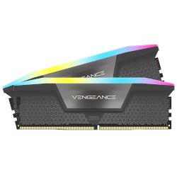 Memory kit 32GB (2x 16GB) от серията CORSAIR VENGEANCE® RGB DDR5 с работна честота 5600 MHz и CL40 за невероятна производителност на твоята система и уникален външен вид!