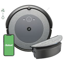 Ефективно и комплексно почистване с Roomba Combo® i5, с лесна смяна на контейнерите и интелигентно картографиране!