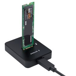 Docking Station за SATA (5Gbps) и NVMe (10Gbps) M.2 SSD, с порт USB Type-C 3.1, Realtek® RTL9210B chipset и поддръжка UASP/TRIM!