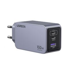 Зарядното може да зарежда до три устройства едновременно с интелигентно разпределение на мощността (общо до 100W)! USB C1 портът предоставя 100W самостоятелно. Включва USB-C кабел.