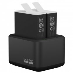 Съвместимо с Enduro и стандартни GoPro батерии! Едновременно зареждане на две батерии и LED индикатори за статуса!