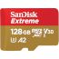 SanDisk Extreme microSDXC Memory Card 128 GB V30 UHS-1 U3 + SD adapter