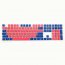 Ducky Keycaps Pudding Red & Blue 108-Keycap Set PBT Double-Shot US Layout